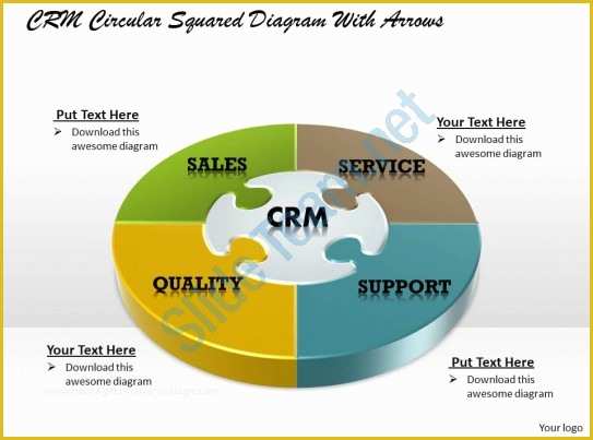 Crm Template Free Download Of Crm Circular Squared Powerpoint Template Slide