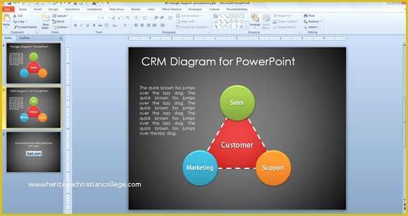 Crm Template Free Download Of Free Triangle Diagram Template for Powerpoint Presentations