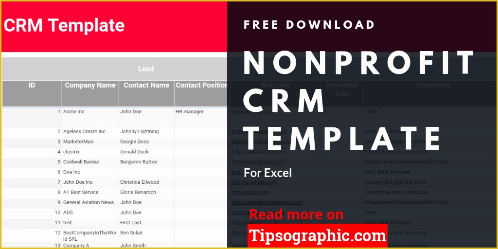 Crm Template Free Download Of Nonprofit Crm Template for Excel Free Download