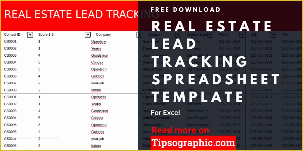 Crm Template Free Download Of Real Estate Lead Tracking Spreadsheet Template for Excel