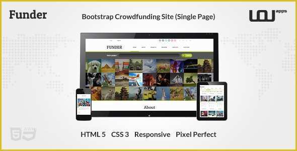 Crowdfunding Template Free Of Funder Bootstrap Crowdfunding Site Single Page by