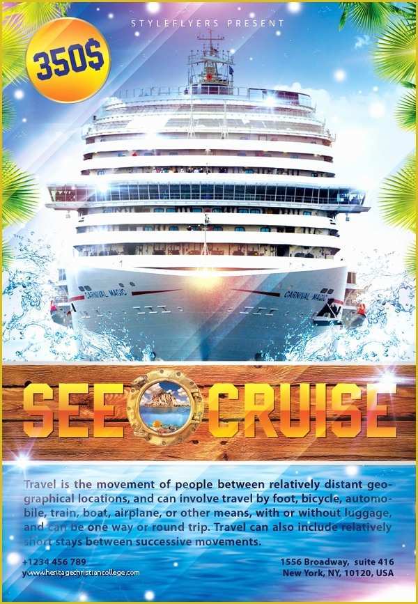 Cruise Flyer Template Free Of 17 Cruise Flyers Psd Ai Word Eps Vector