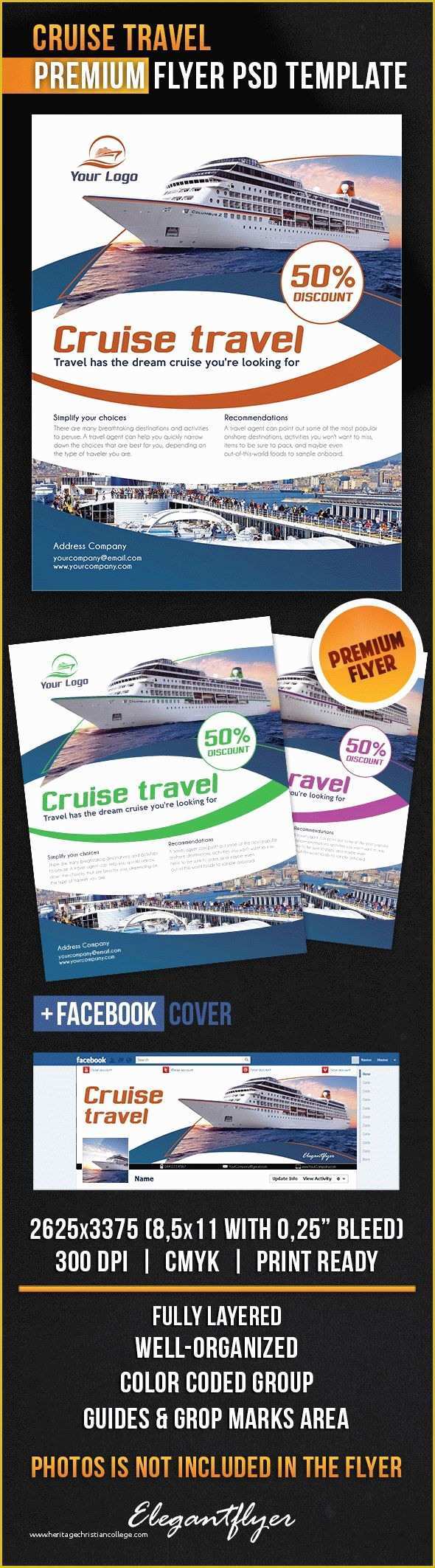 Cruise Flyer Template Free Of Cruise Travel – Flyer Psd Template – by Elegantflyer