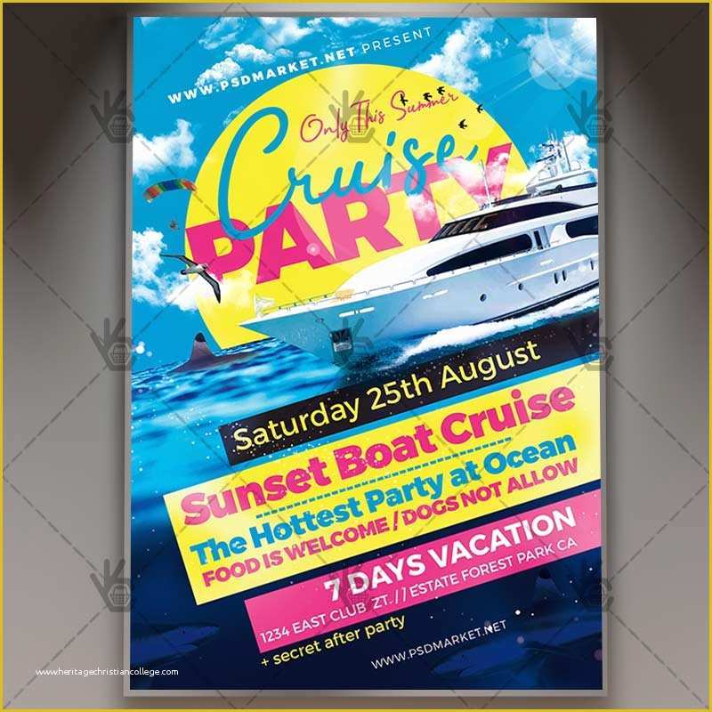 Cruise Flyer Template Free Of Download Cruise Party Flyer Psd Template