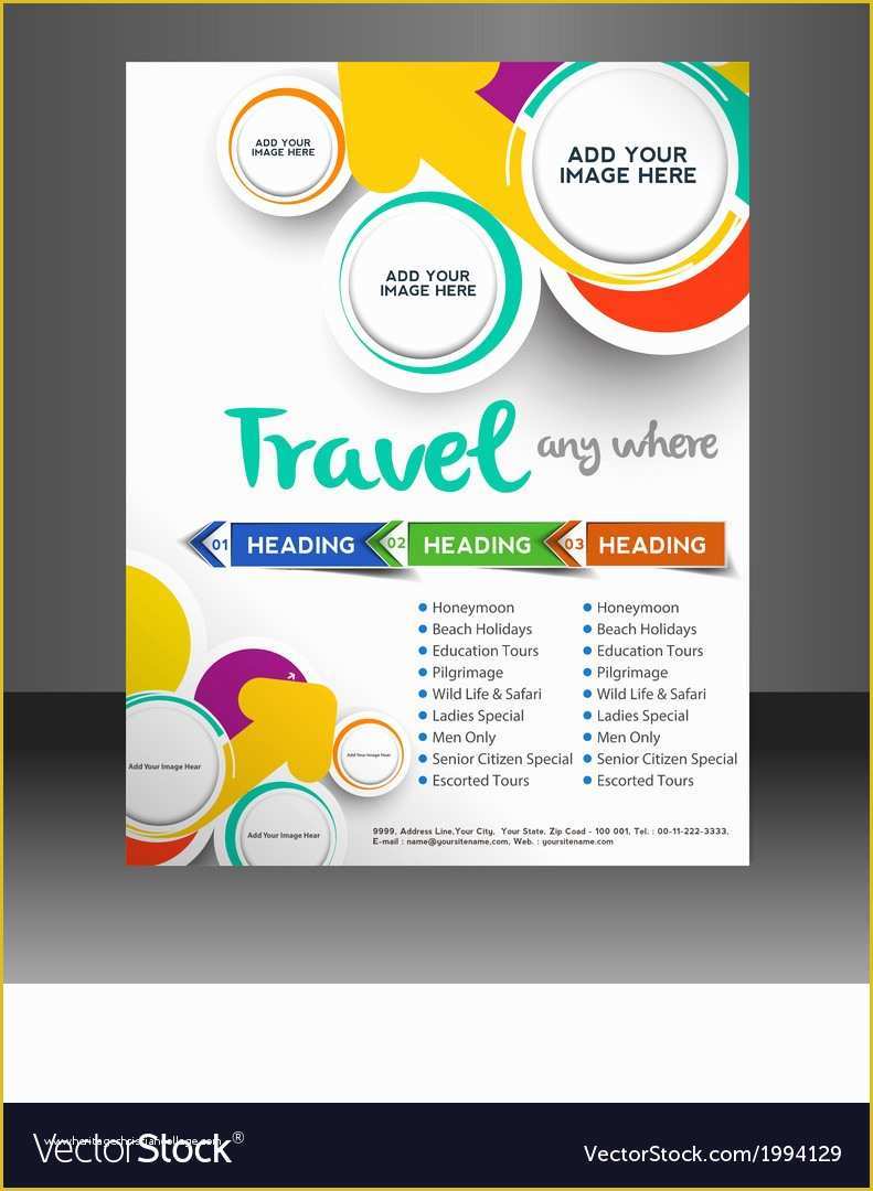 Cruise Flyer Template Free Of Travel Flyer Template Royalty Free Vector Image