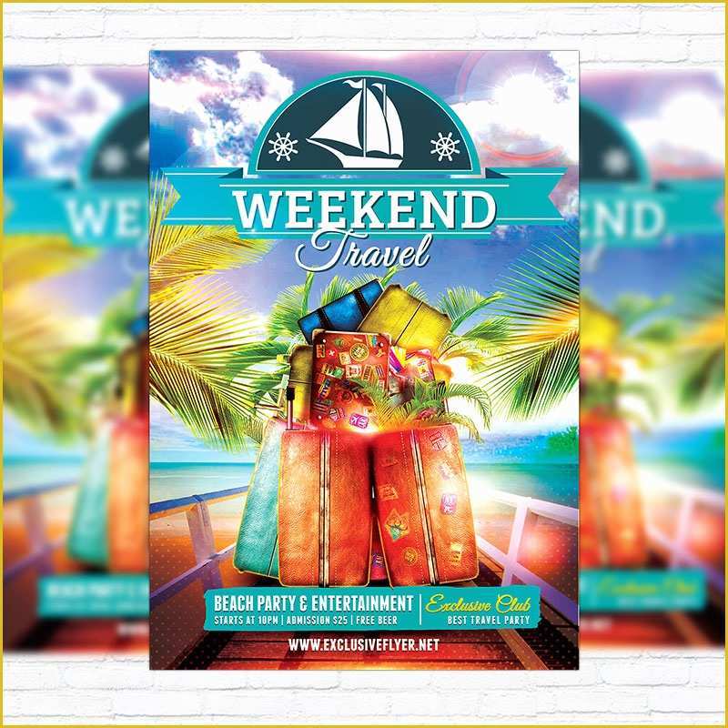 Cruise Flyer Template Free Of Travel Weekend – Premium Flyer Template Cover