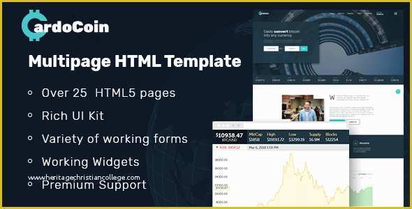 Cryptocurrency HTML Template Free Of Cardocoin – Cryptocurrency and Bitcoin Multipage HTML5