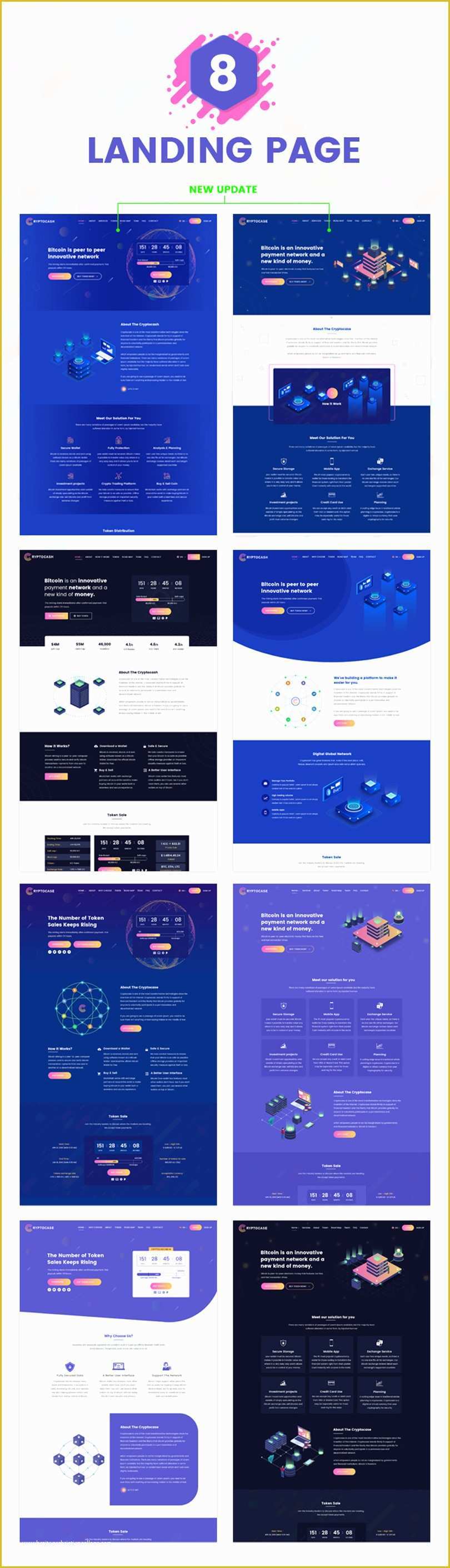 Cryptocurrency HTML Template Free Of Cryptocash Ico & Cryptocurrency Landing Page HTML Template