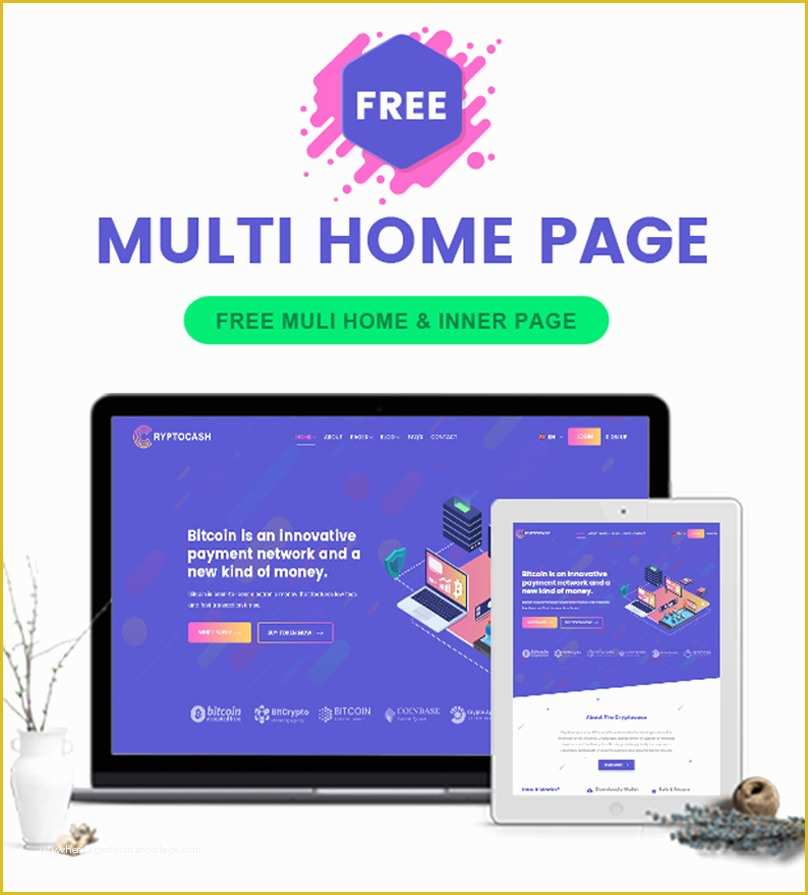 Cryptocurrency HTML Template Free Of Cryptocash Ico Cryptocurrency Landing Page HTML Template