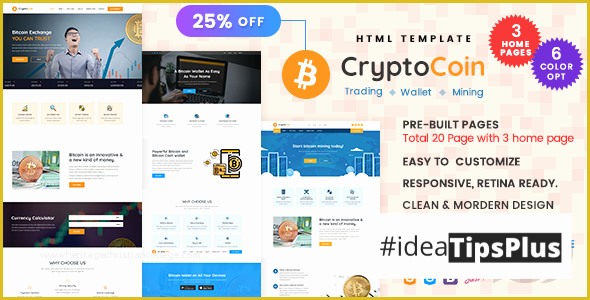 Cryptocurrency HTML Template Free Of Cryptocoin HTML Cryptocurrency Template Free Download