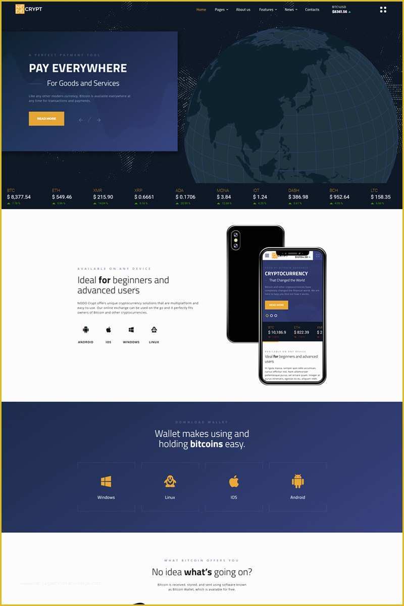 Cryptocurrency HTML Template Free Of Cryptocurrency Multipage HTML Template