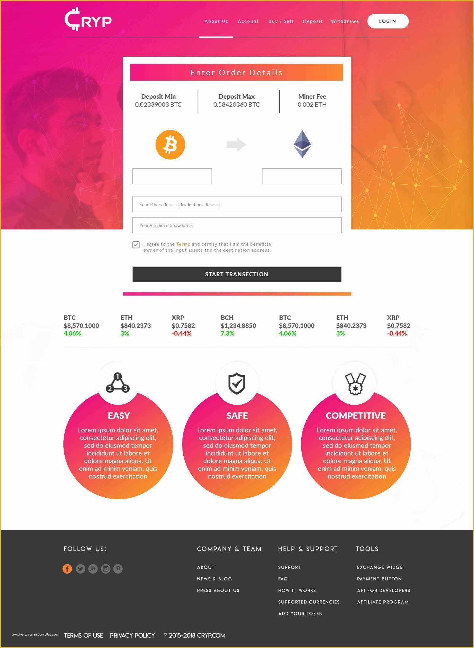 Cryptocurrency HTML Template Free Of Cryptocurrency Trading Psd Web Template by Manthan Mehta60