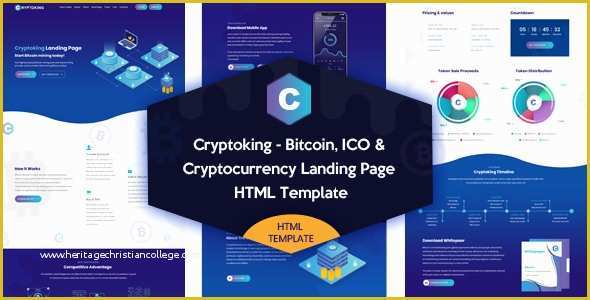 Cryptocurrency HTML Template Free Of Cryptoking Bitcoin & Ico Cryptocurrency Landing Page