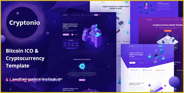 Cryptocurrency HTML Template Free Of Cryptonio – Bitcoin Ico Cryptocurrency Landing Page HTML