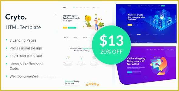 Cryptocurrency HTML Template Free Of Cryto – Bitcoin &amp; Cryptocurrency Landing Page HTML