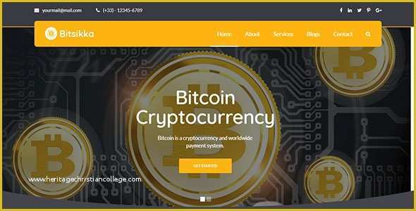 Cryptocurrency HTML Template Free Of Sample Cryptocurrency HTML theme