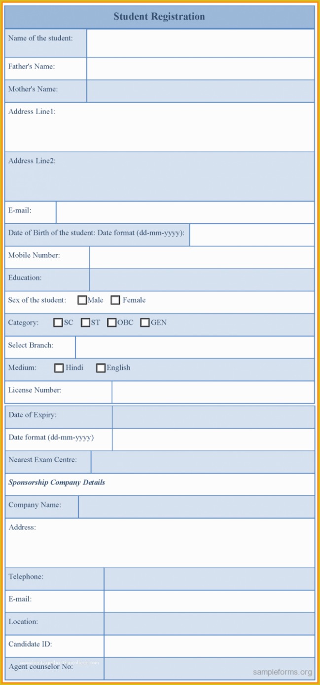 Css Template for Registration form Free Download Of Student Registration form Template Free Download In HTML