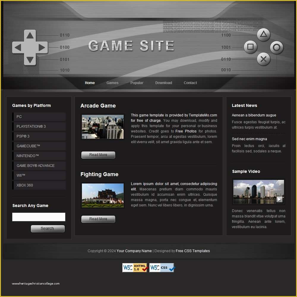 Css Web Templates Free Download Of Free Css Template Game Website Free Letitbit Pany