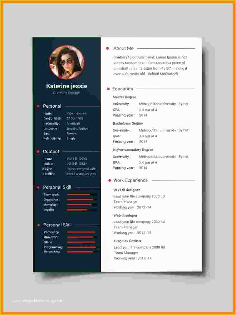 Curriculum Templates Free Of 10 Cv format Template Pdf