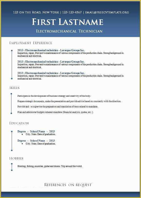 Curriculum Templates Free Of 50 Free Microsoft Word Resume Templates for Download