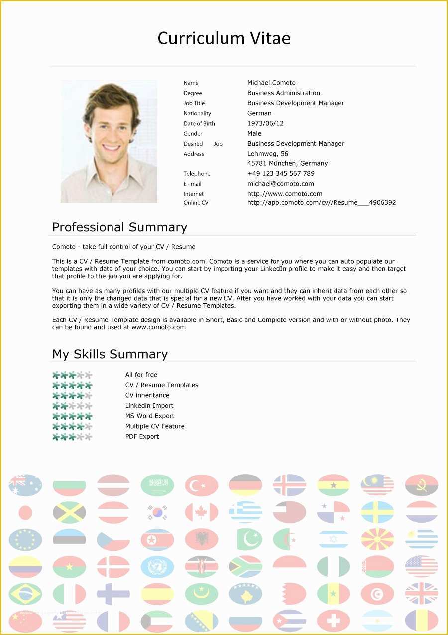 Curriculum Vitae Template Free Of 48 Great Curriculum Vitae Templates & Examples Template Lab