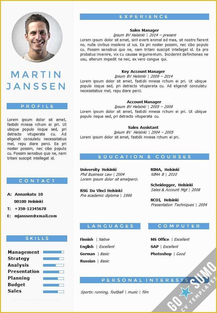 Curriculum Vitae Template Free Of Cv Resume Template In Word Fully Editable Files Incl 2nd