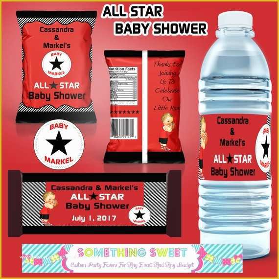 Custom Chip Bag Template Free Of Diy Pdf File Only All Star themed Printable Party Set