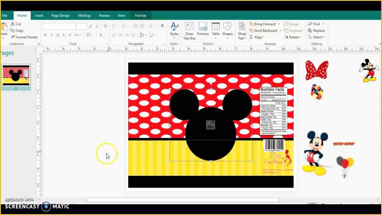 Custom Chip Bag Template Free Of Mickey Mouse Chip Bag Request Tutorial Diy