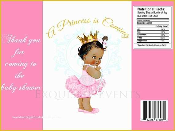 Custom Chip Bag Template Free Of Princess Baby Shower Party Favor Chip Bag Template Includes