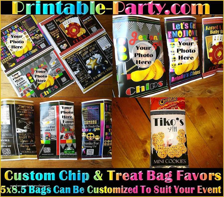 Custom Chip Bag Template Free Of Printable Chip Bags Diy Potato Chip Bags