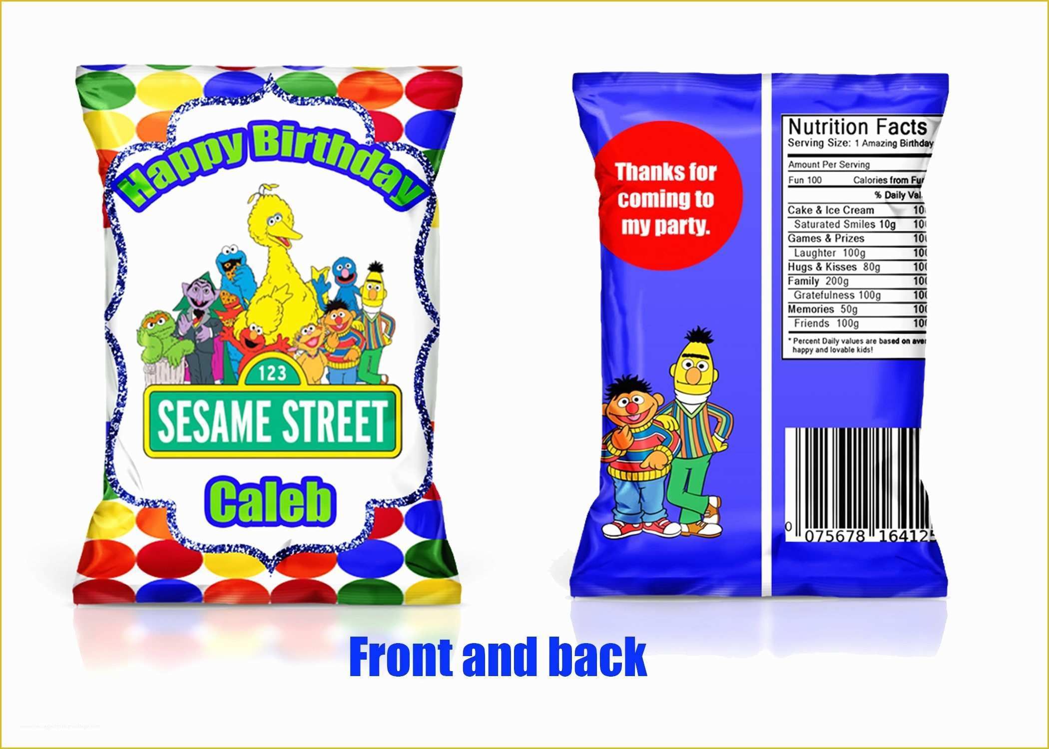 Custom Chip Bag Template Free Of Sesame Street Chip Bag Favoryou Print