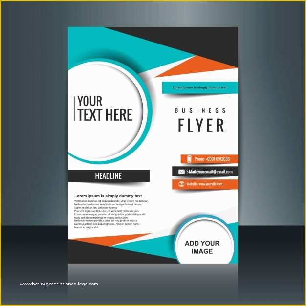 Custom Flyer Templates Free Of Business Flyer Template with Geometric Shapes Vector
