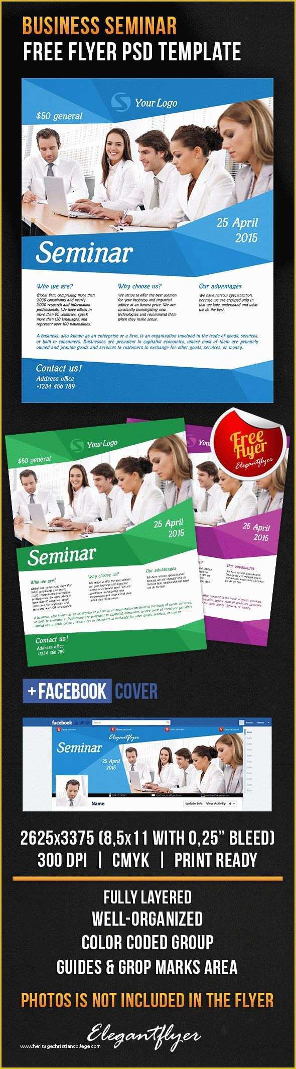 Custom Flyer Templates Free Of Business Seminar – Free Flyer Psd Template – by Elegantflyer