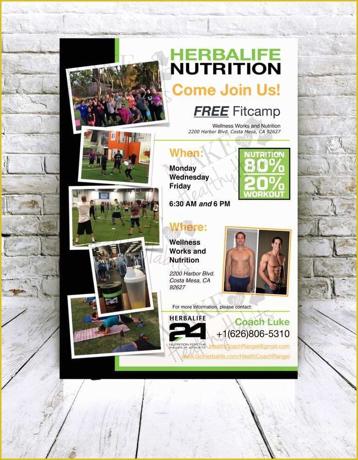 Custom Flyer Templates Free Of Custom Print Ready Herbalife Fitcamp Flyer by