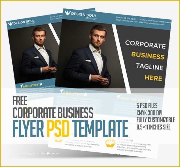 Custom Flyer Templates Free Of Free Corporate Business Flyer Psd Template