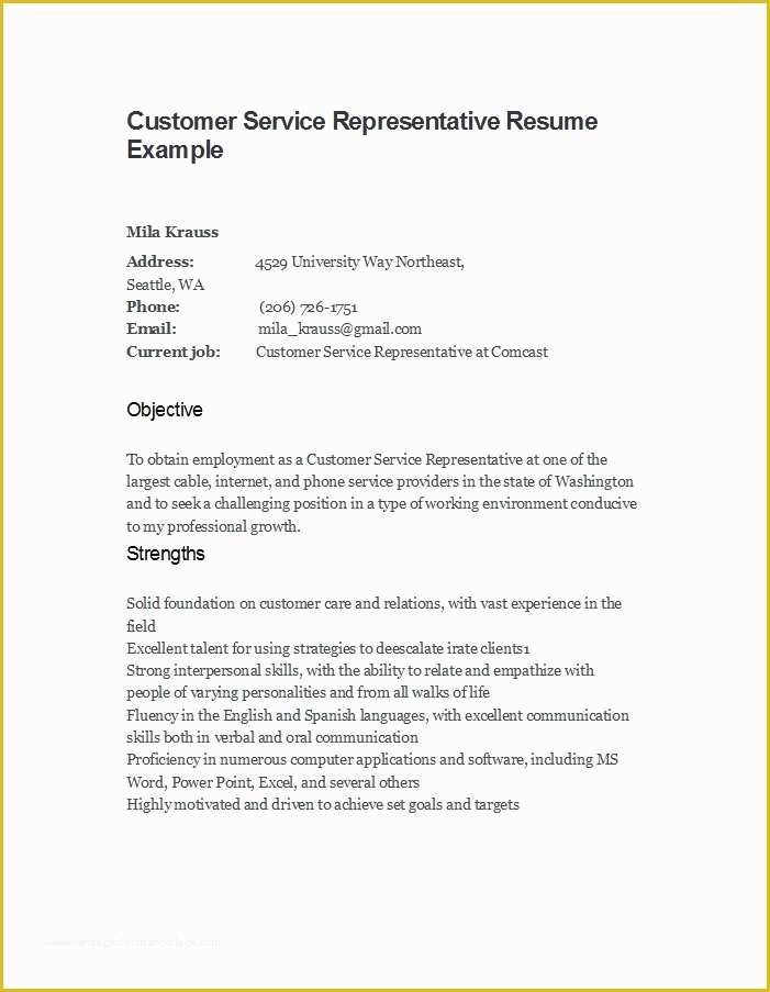 Customer Service Resume Template Free Of 31 Free Customer Service Resume Examples Free Template