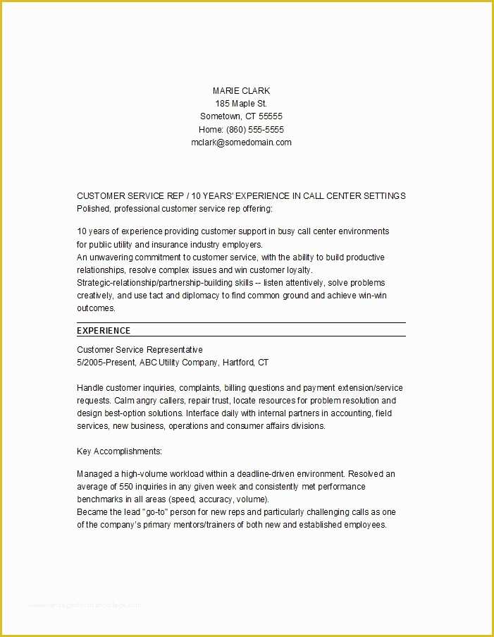 Customer Service Resume Template Free Of 31 Free Customer Service Resume Examples Free Template