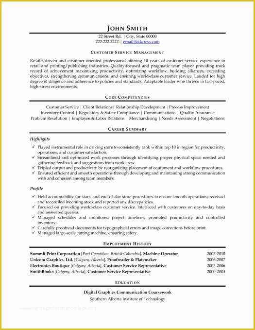 Customer Service Resume Template Free Of A Resume Template for A Customer Service Manager You Can