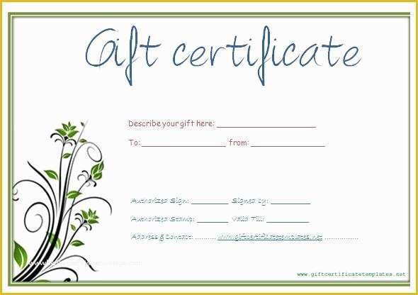 Customizable Certificate Templates Free Of Download Gift Certificate Template for Free Tidytemplates