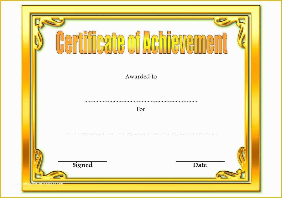 Customizable Certificate Templates Free Of Free Customizable Printable Certificates Achievement