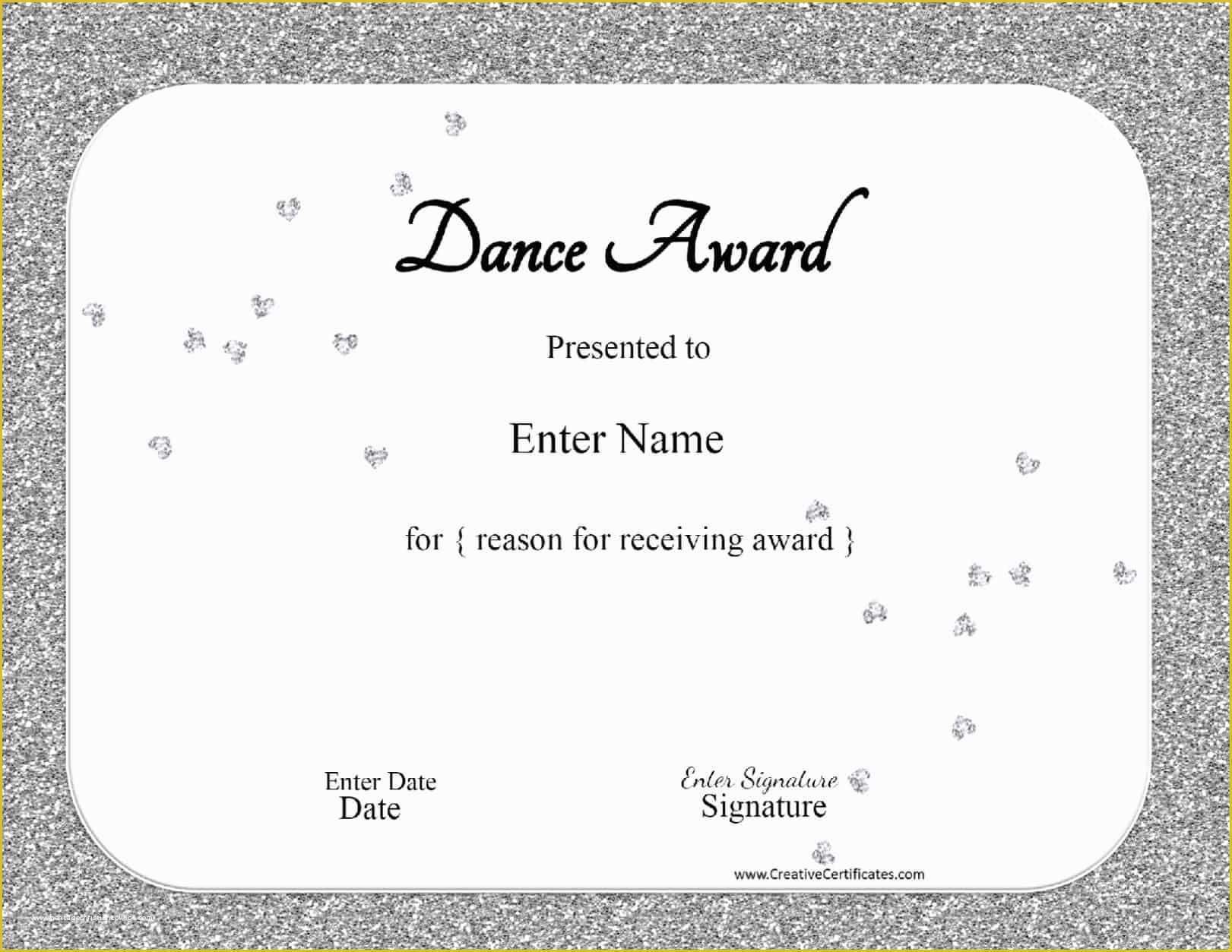 Customizable Certificate Templates Free Of Free Dance Certificate Template Customizable and Printable