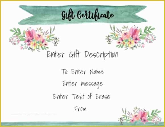 Customizable Certificate Templates Free Of Free Gift Certificate Template 50 Designs