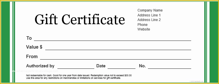 Customizable Certificate Templates Free Of Free Gift Certificate Template