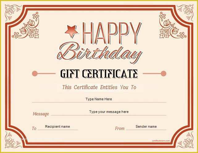 Customizable Certificate Templates Free Of Gift Certificate Template Word Dc Design