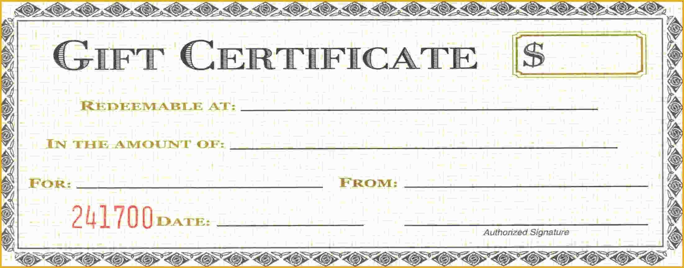 Customizable Certificate Templates Free Of Gift Certificate Template Word