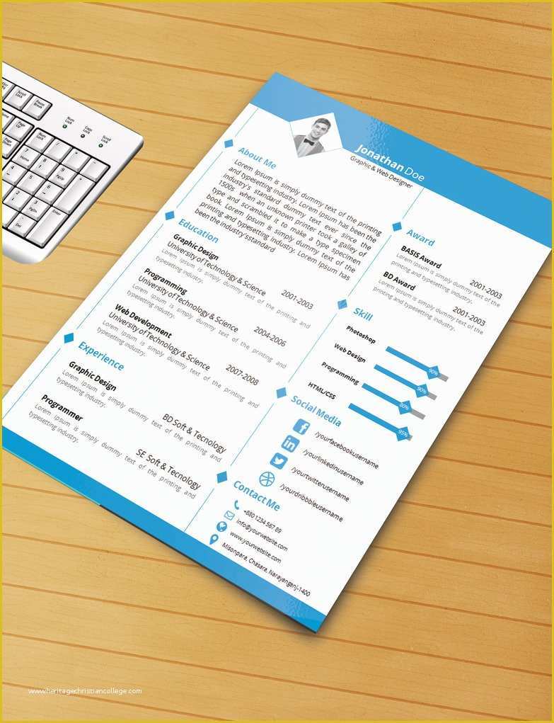 Cv Microsoft Word Template Free Of 25 Beautiful Free Resume Templates 2019 Dovethemes