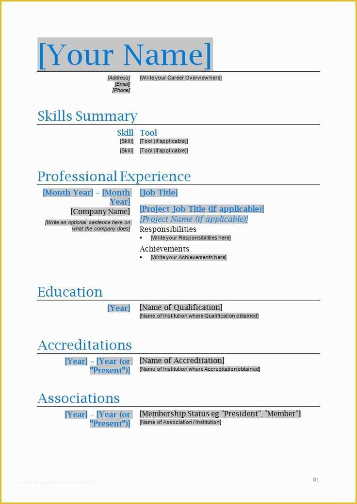 Cv Microsoft Word Template Free Of 286 Best Images About Resume On Pinterest