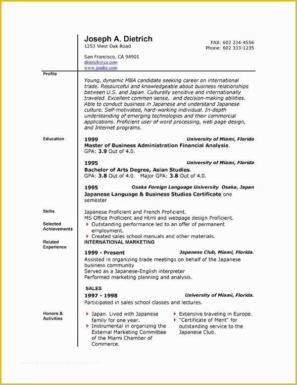 Cv Microsoft Word Template Free Of Job Resume Templates Free Microsoft Word south Florida