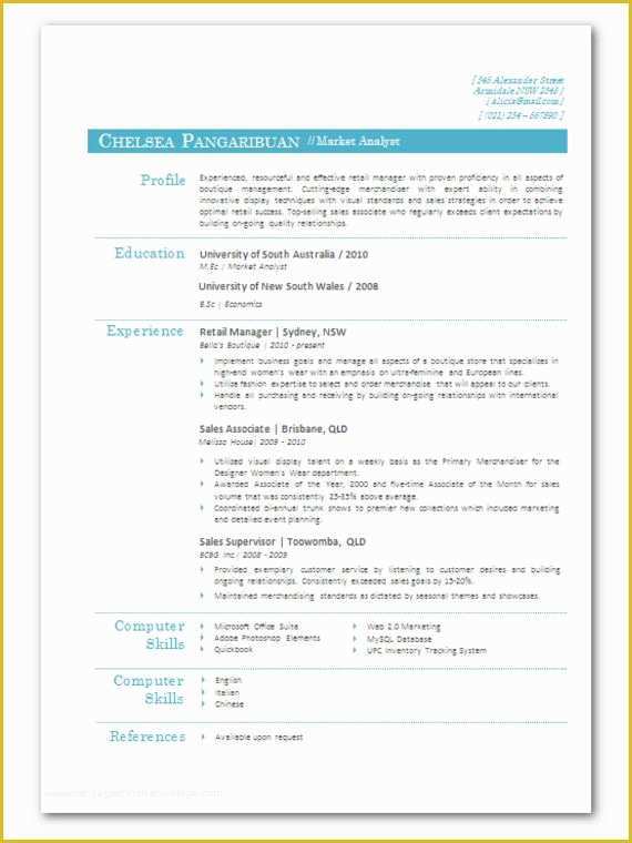 Cv Microsoft Word Template Free Of Modern Microsoft Word Resume Template Chelsea by Inkpower