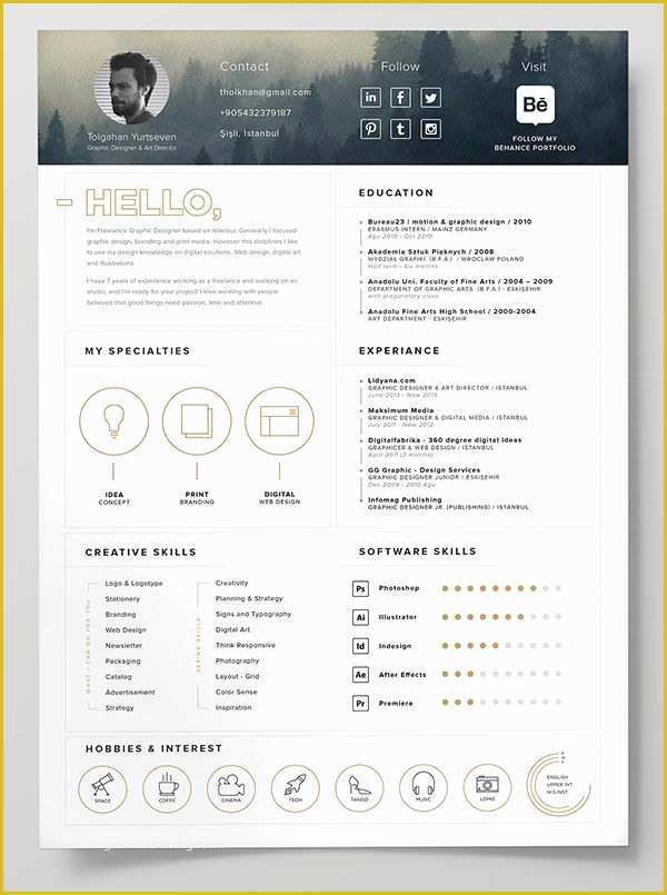 Cv Template Word Free Download 2018 Of 10 Best Free Resume Cv Templates In Ai Indesign Word